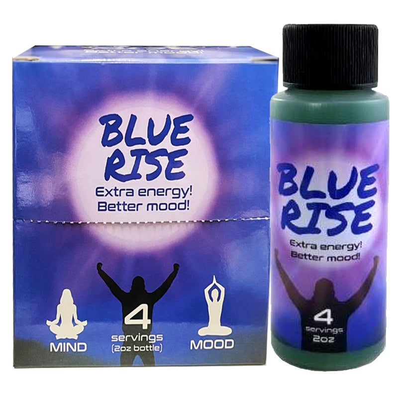 2oz Blue Rise Extra Mood Energy Red Dawn Formula Party Drink 4 Serv 12 Bottle - Midtown Supplements